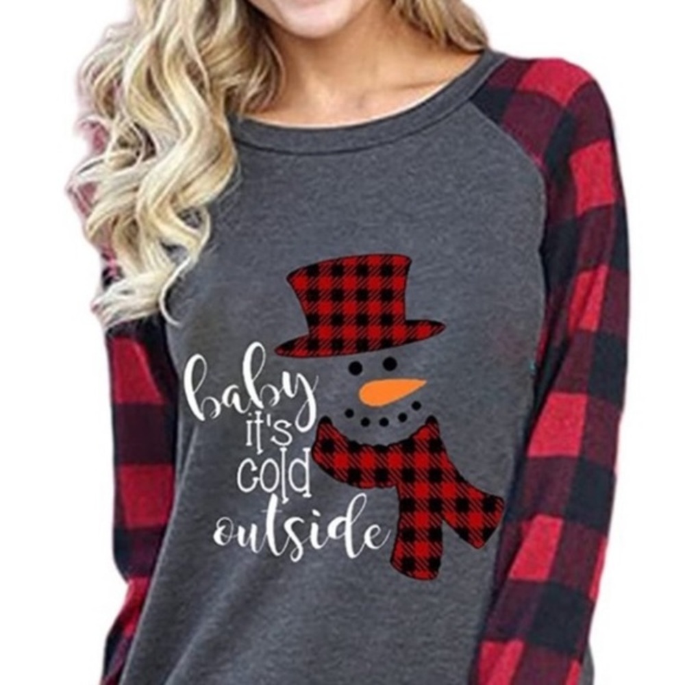 🆕🎅🏽 Baby It’s Cold Outside shirt. long sleeve women’s top